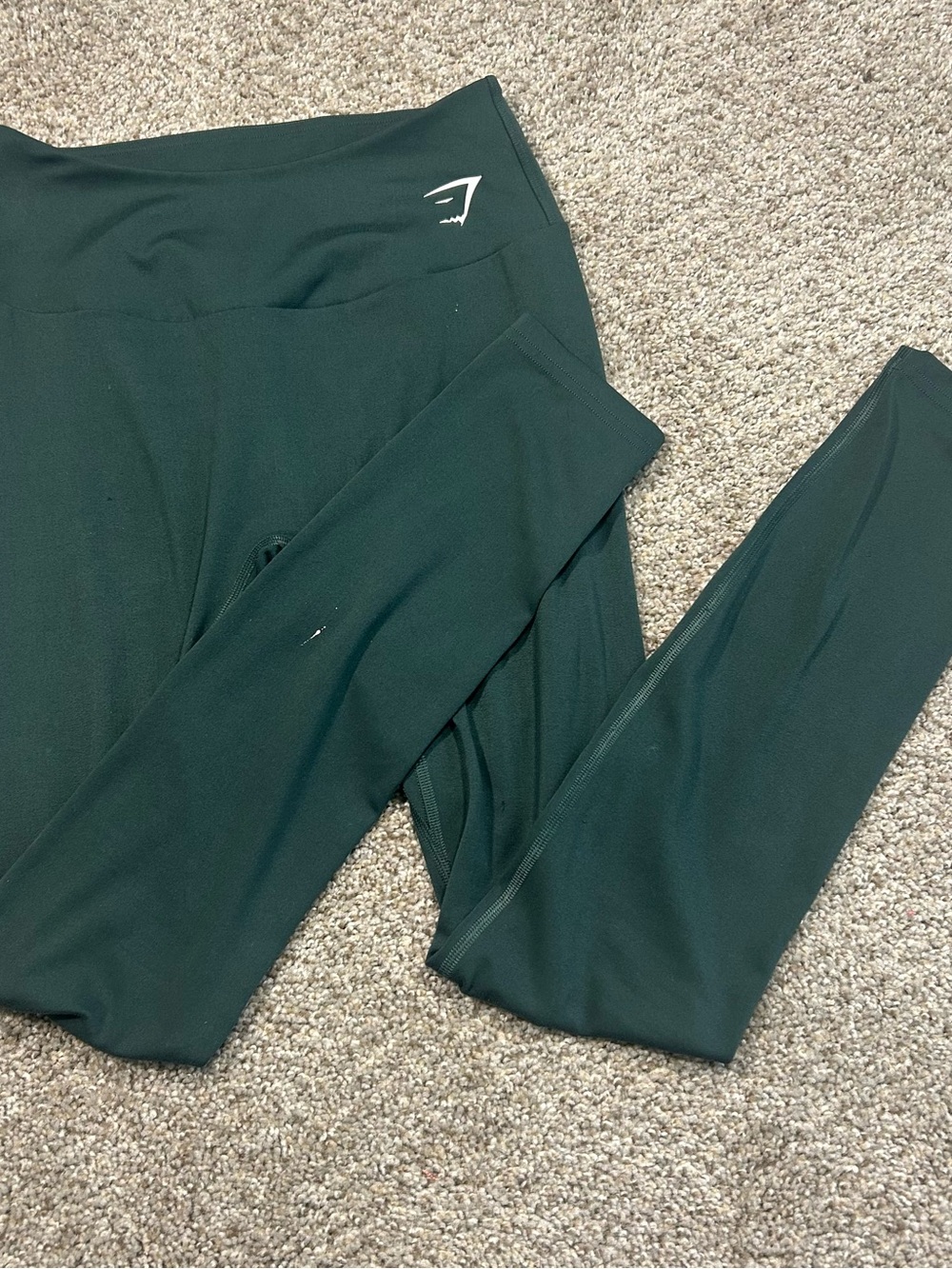 Gymshark High-Waist Leggings in Forest Green